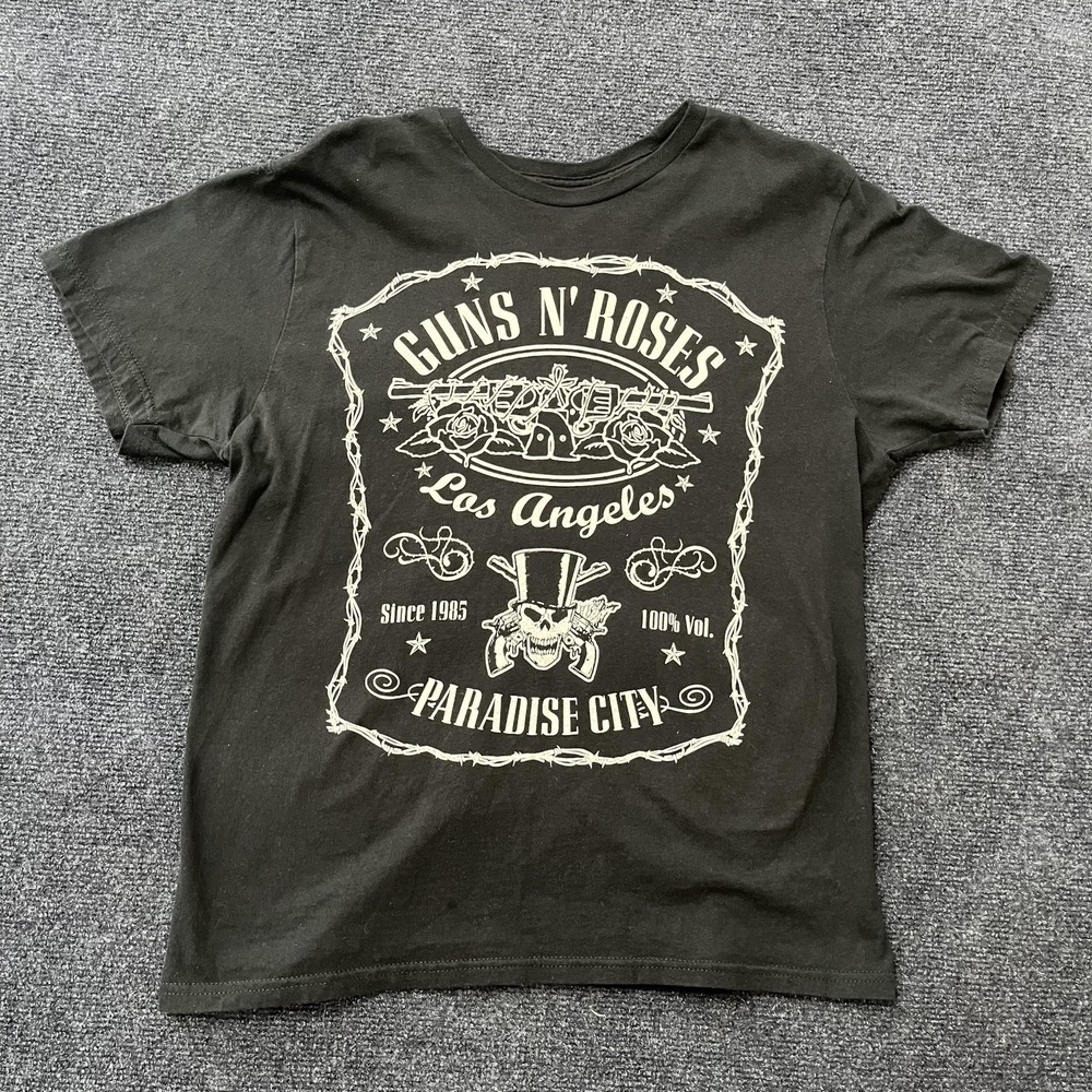 Guns N Roses‎ Shirt Mens Medium Black Los Angeles Paradise City Band Tee